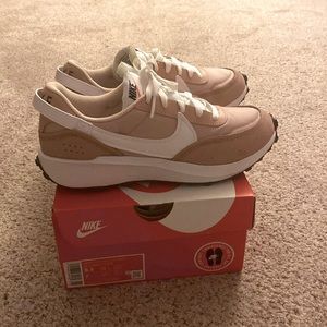 Nike Women's Athletic Shoes - Tan and White